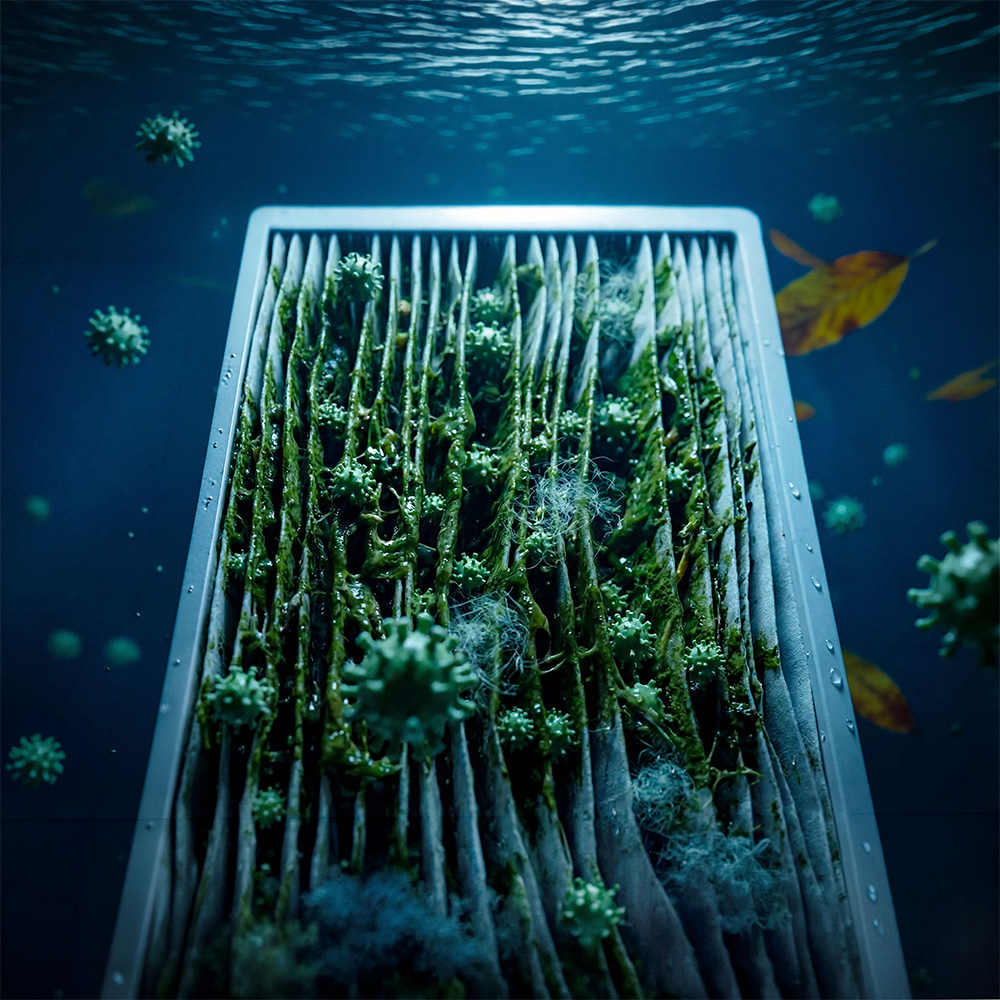 Algae captured by the UltraBin