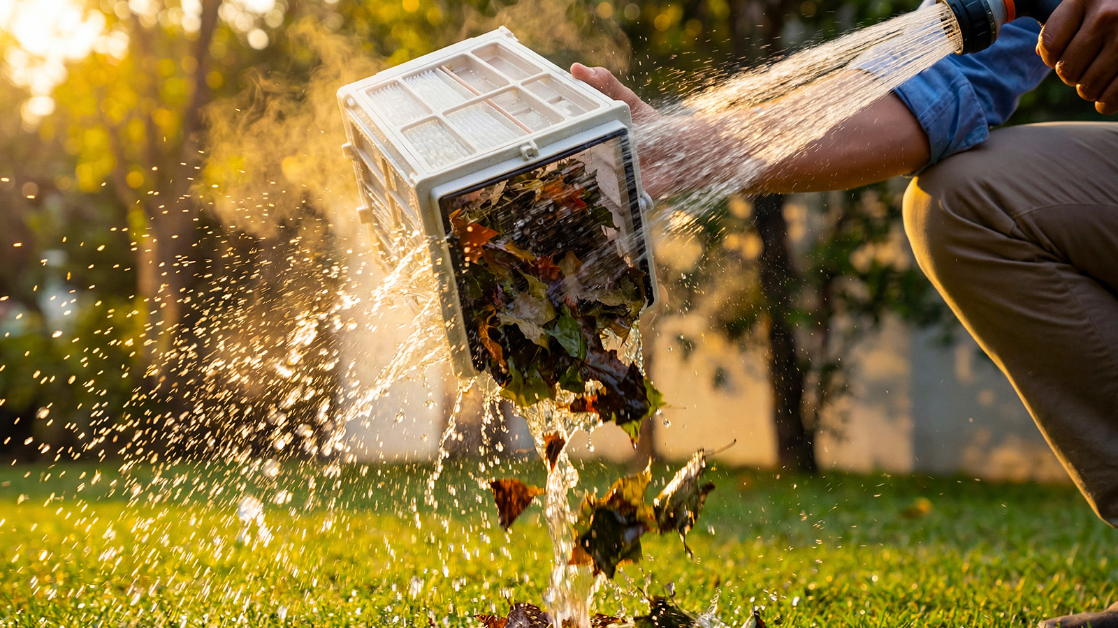 Emptying a full UltraBin after a cleaning cycle