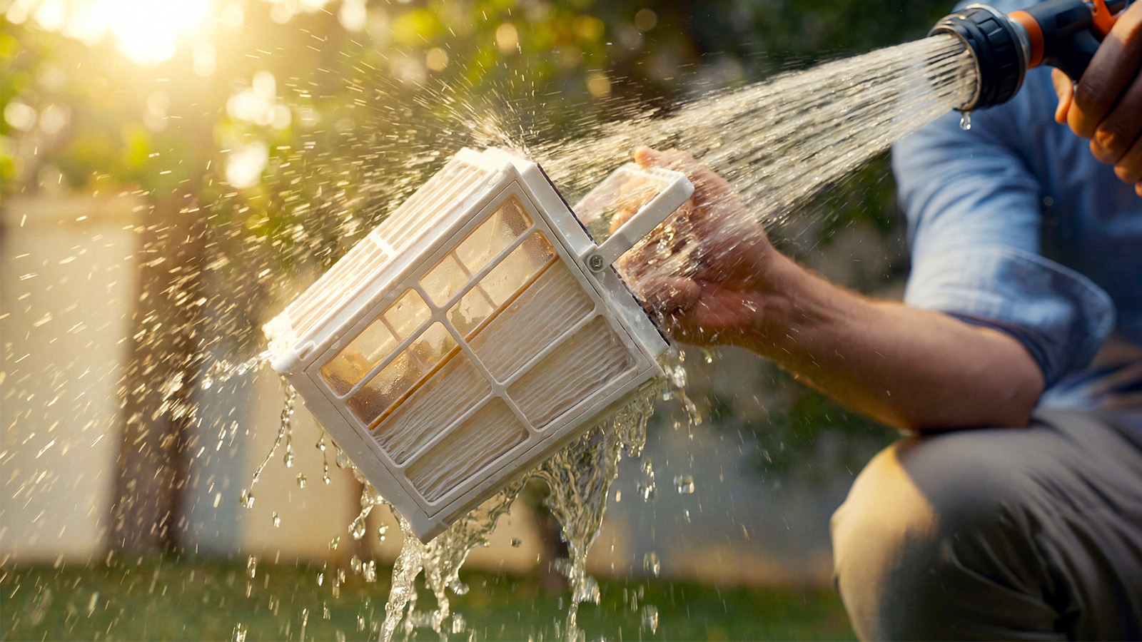 Rinsing the UltraBin after a cleaning cycle